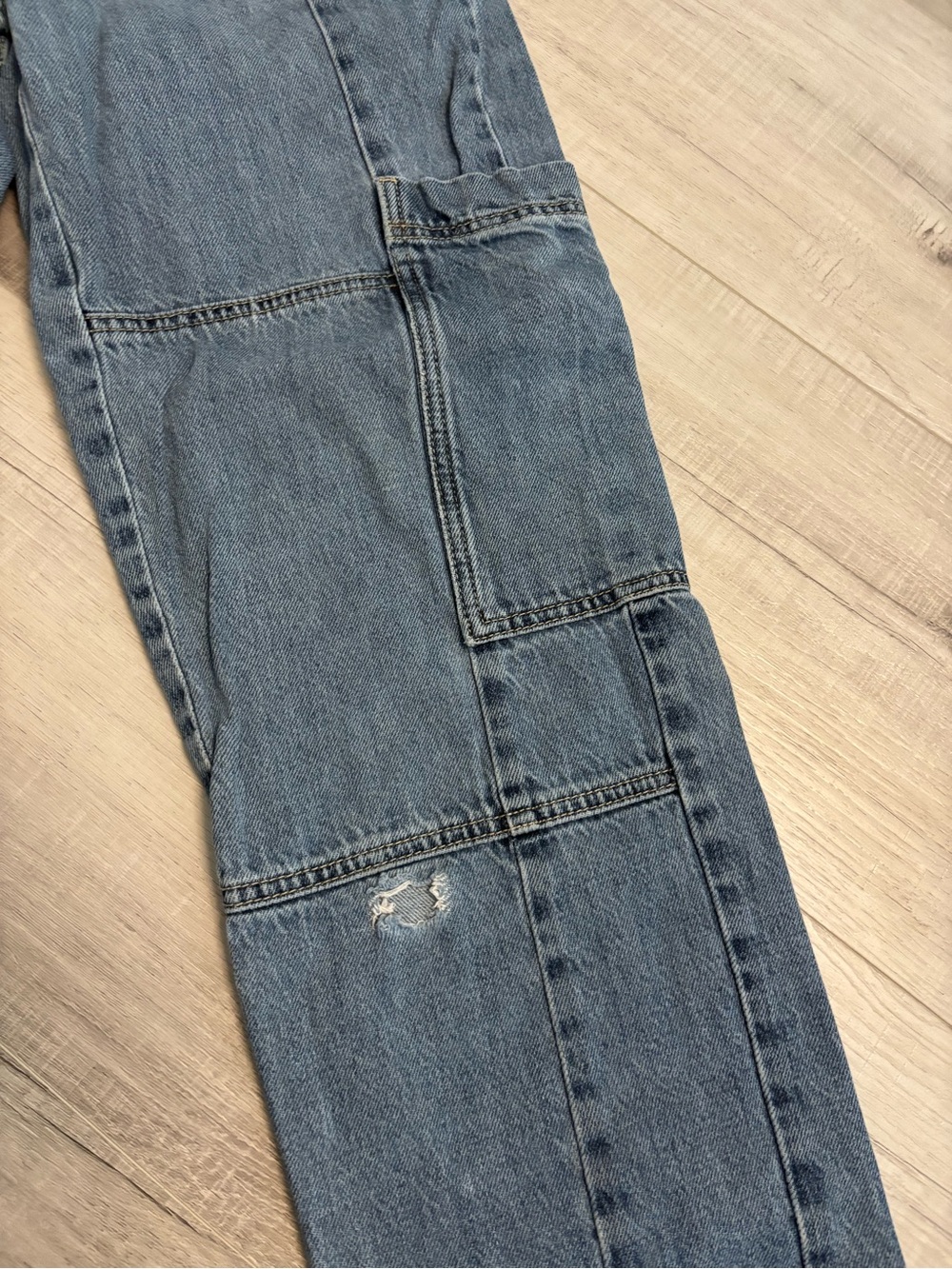 BDG Urban Outfitters Patchwork Cargo Jeans High Rise Baggy 26 - Picture 10 of 14